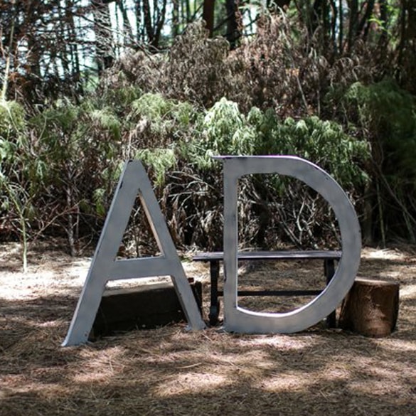 large wooden letters