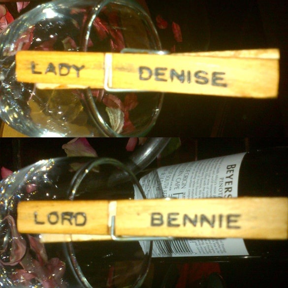 Washing pegs with personalised engraving