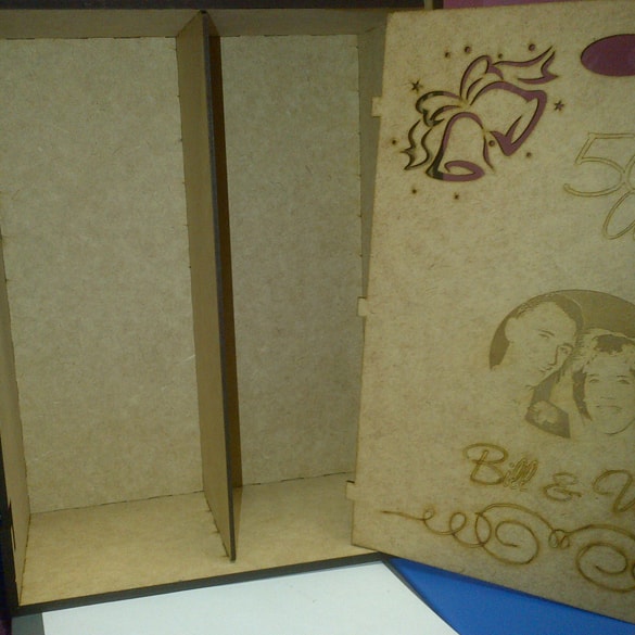 wooden box with personalised engraving